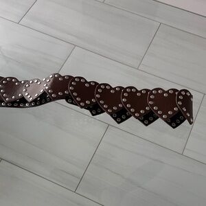 Heart Studded Brown Belt
